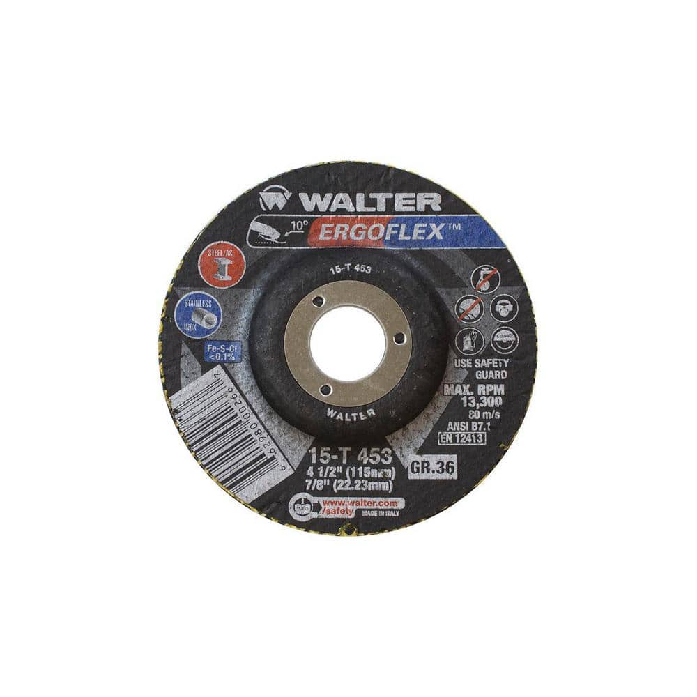 WALTER SURFACE TECHNOLOGIES ERGOFLEX 6 in. x 7/8 in. Arbor GR60 Blending Disc (25-Pack)