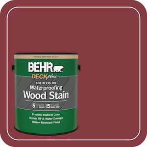 1 gal. #M140-7 Dark Crimson Solid Color Waterproofing Exterior Wood Stain