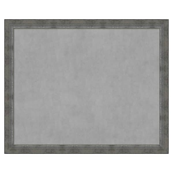 Amanti Art Forged Pewter 44 in. x 36 in Framed Magnetic Board