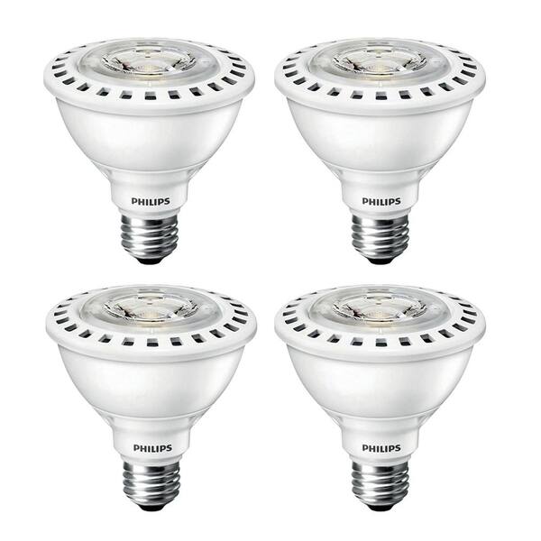 Philips 75-Watt Equivalent PAR30S LED Flood ULW Indoor/Outdoor Bright White (4-Pack)