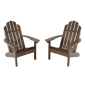 Classic Westport Weathered Acorn Recycled Plastic Set of 2 Adirondack Chair