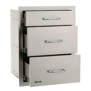 Signature Series 18 in. Stainless Steel 3 Drawer Access Drawer