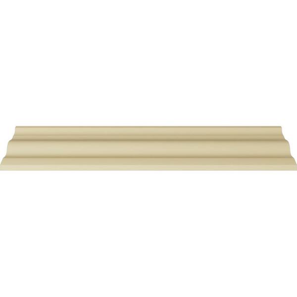 Ekena Millwork 6-3/8 in. x 5-5/8 in. x 94-1/2 in. Polyurethane Versailles Smooth Crown Moulding
