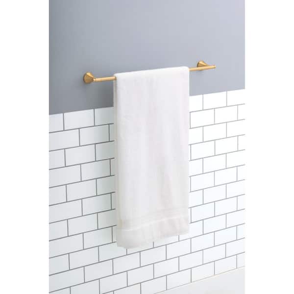 Foundations Design Series Modern 24 in. Wall Mount Towel Bar in Brushed Gold