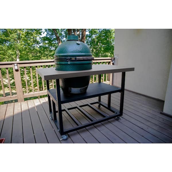 musicus Inactief boekje 58 in. Aluminum Grill Cart Table for XL Big Green Egg in Charcoal Gray with  Locking Wheels, Lifetime Warranty PCEKDBGEXLSLV - The Home Depot
