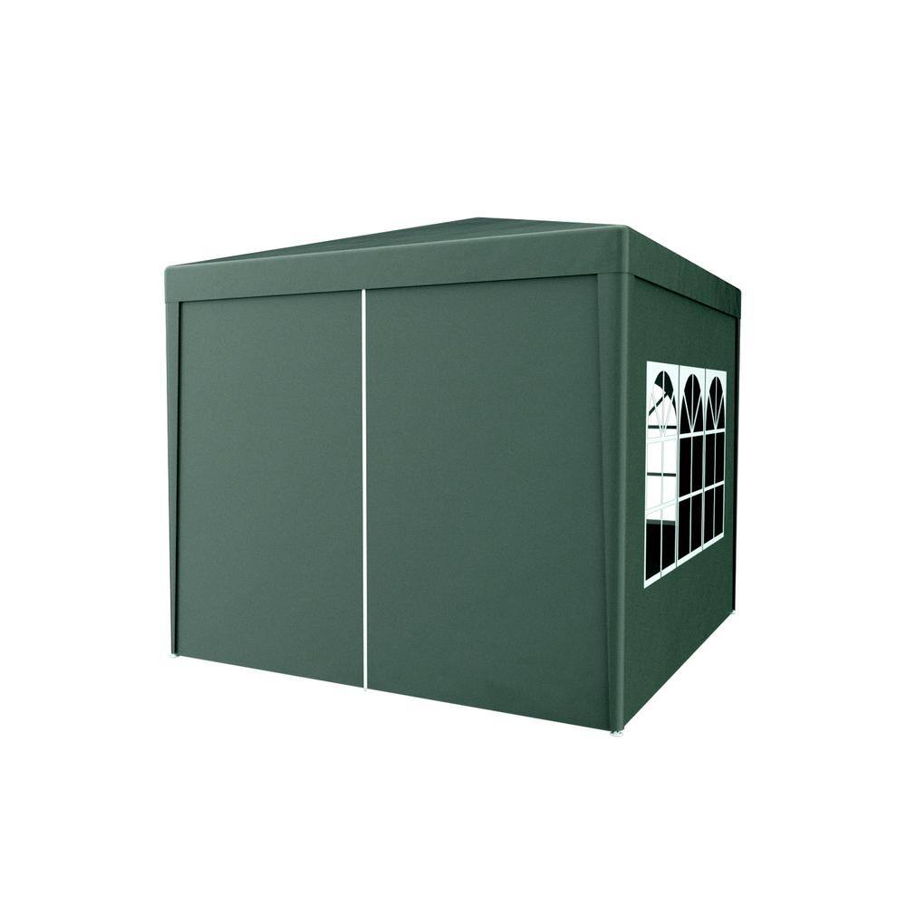 10 ft. x 10 ft. Green Outdoor Party Tent Canopy with Removable Walls
