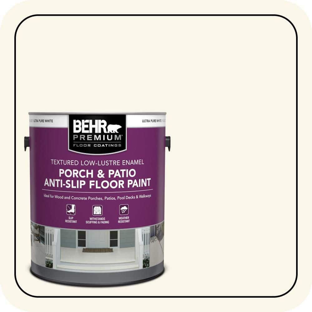 1 gal. #OR-W15 Sleek White Textured Low-Lustre Enamel Interior/Exterior Porch and Patio Anti-Slip Floor Paint price history on PriceWatchPro