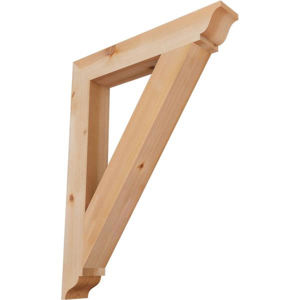 Ekena Millwork 3.5 in. x 34 in. x 26 in. Western Red Cedar Traditional Smooth Bracket