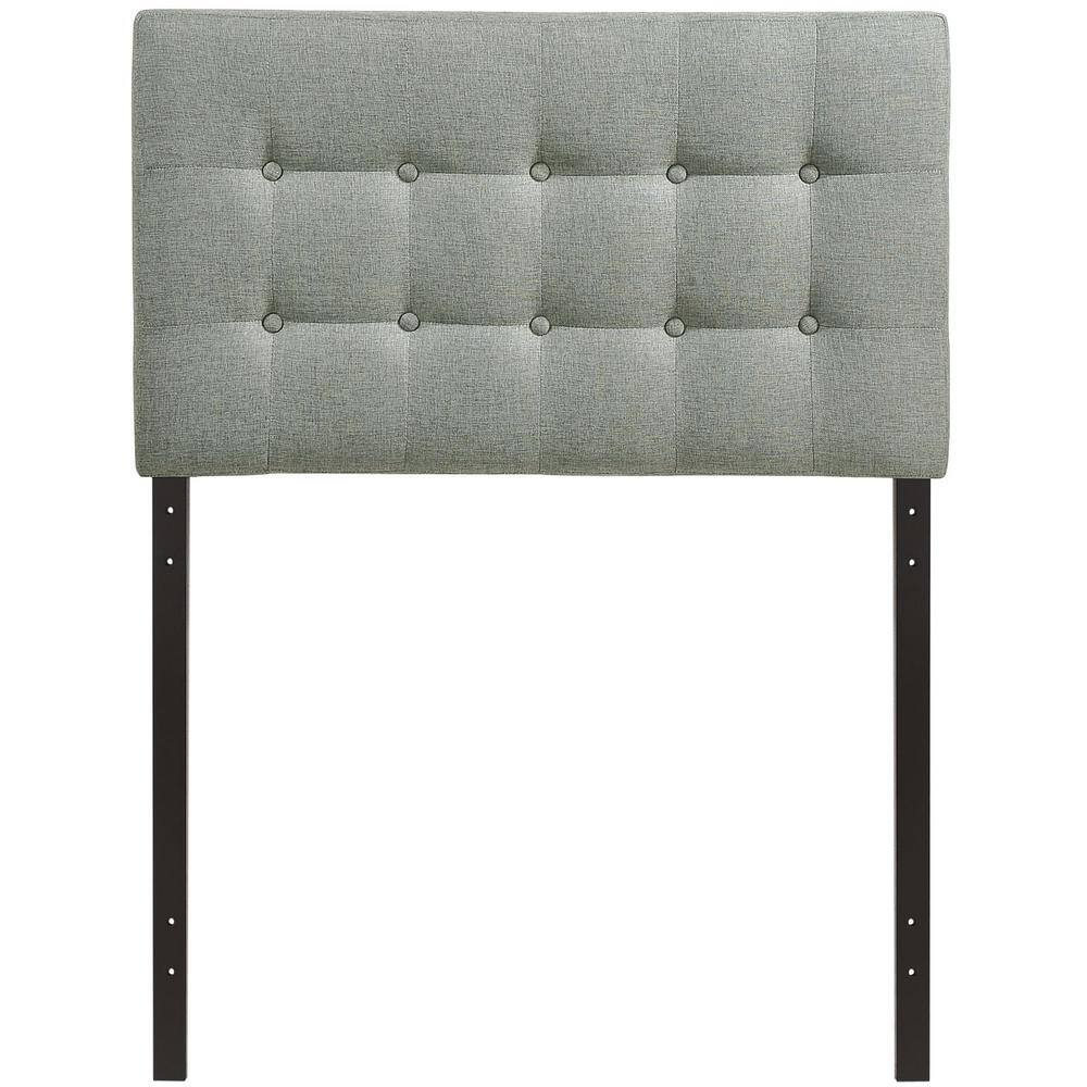 MODWAY Emily Gray Twin Upholstered Fabric Headboard MOD5176GRY The