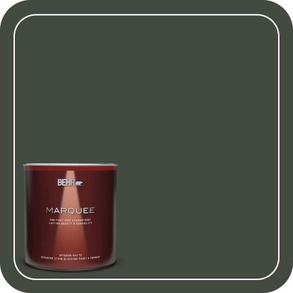 BEHR MARQUEE 1 qt. #BXC-12 Deep Forest Matte Interior Paint & Primer