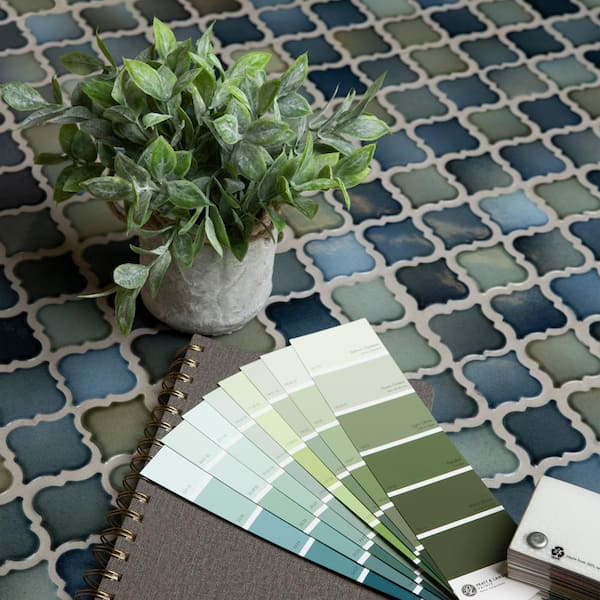 Hudson Tangier Atlantis 12-3/8 in. x 12-1/2 in. Porcelain Mosaic Tile (11.0 sq. ft./Case)