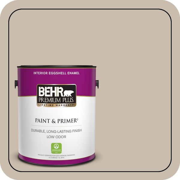 BEHR PREMIUM PLUS 1 gal. #PPU5-13 Creamy Mushroom Eggshell Enamel Low Odor Interior Paint & Primer