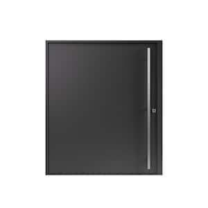 PANDA WINDOWS & DOORS 72 in. x 80 in. Lugano Black Aluminum