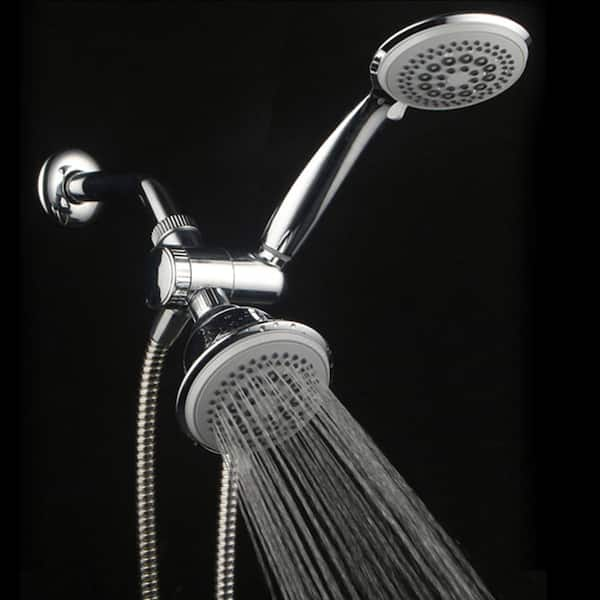 36-spray 4 in. Dual Shower Head and Handheld Shower Head in chrome