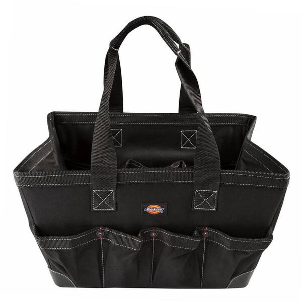Dickies 16 in. Soft Sided Construction Work Bin Tool Tote in Black