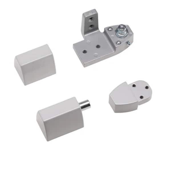 Global Door Controls Arch/Vistawall Style 3/4 in. Aluminum Left Hand Offset Door Pivot Hinge Set for Adams Rite Type Storefront Door