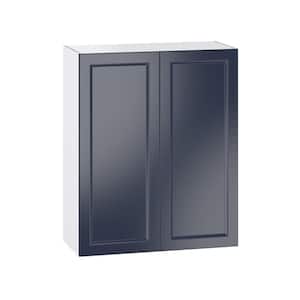 Devon Painted Blue Recessed Assembled Wall Kitchen Cabinet (33 in. W X 40 in. H X 14 in. D)