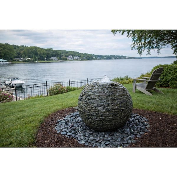 Aquascape Outdoor Zen Garden 32 in. Stacked Slate Stone Textured