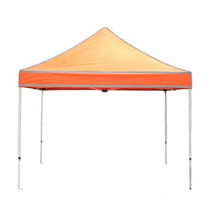 Athena 10 ft. x 10 ft. Hi-Vis Orange Cover White Frame Instant Pop Up Tent