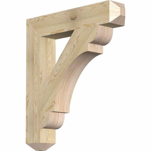 Ekena Millwork 6 in. x 40 in. x 28 in. Douglas Fir Olympic Craftsman Rough Sawn Bracket