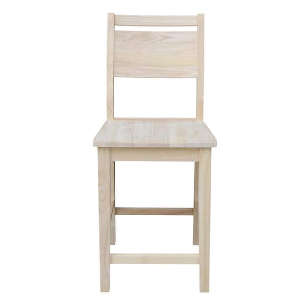 International Concepts Mid Century Modern 24 in. H Unfinished Counter Stool