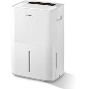 50 pt. 4,500 sq. ft. Portable Dehumidifier with Pump for Basement, 115-Volt, with Auto-Shutoff and Timer in White