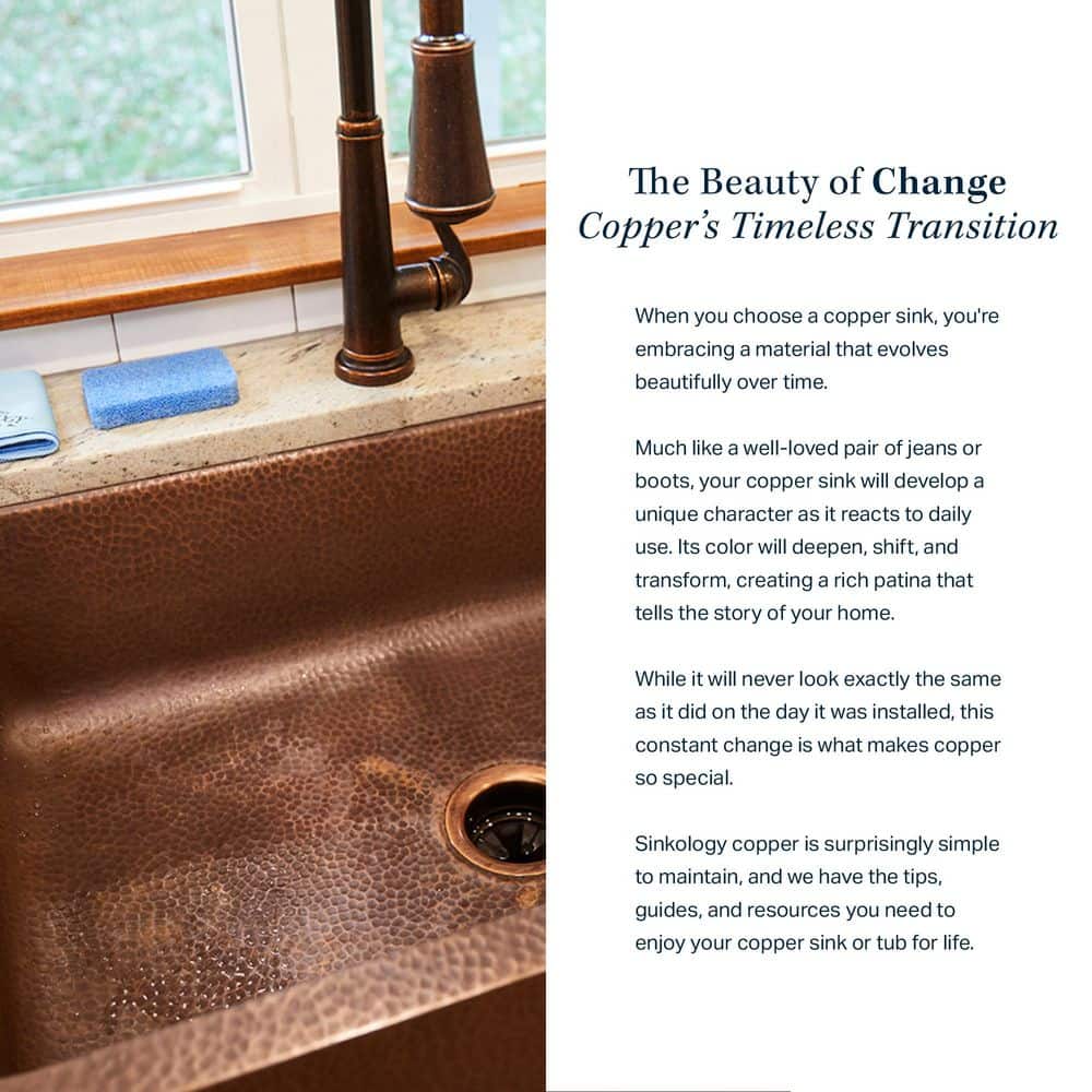 Rivera Copper 31" Farmhouse Single Bowl Undermount Sink