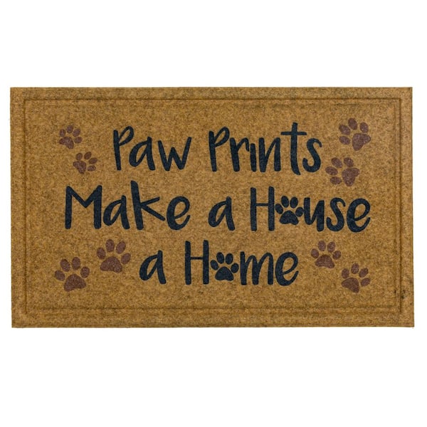 Paw Prints Home Multi 18 in. x 30 in. Indoor/ Outdoor Door Mat