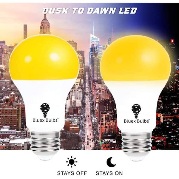 50-Watt Equivalent A19 Household Indoor/Outdoor LED Light Bulb in Yellow  (2-Pack)