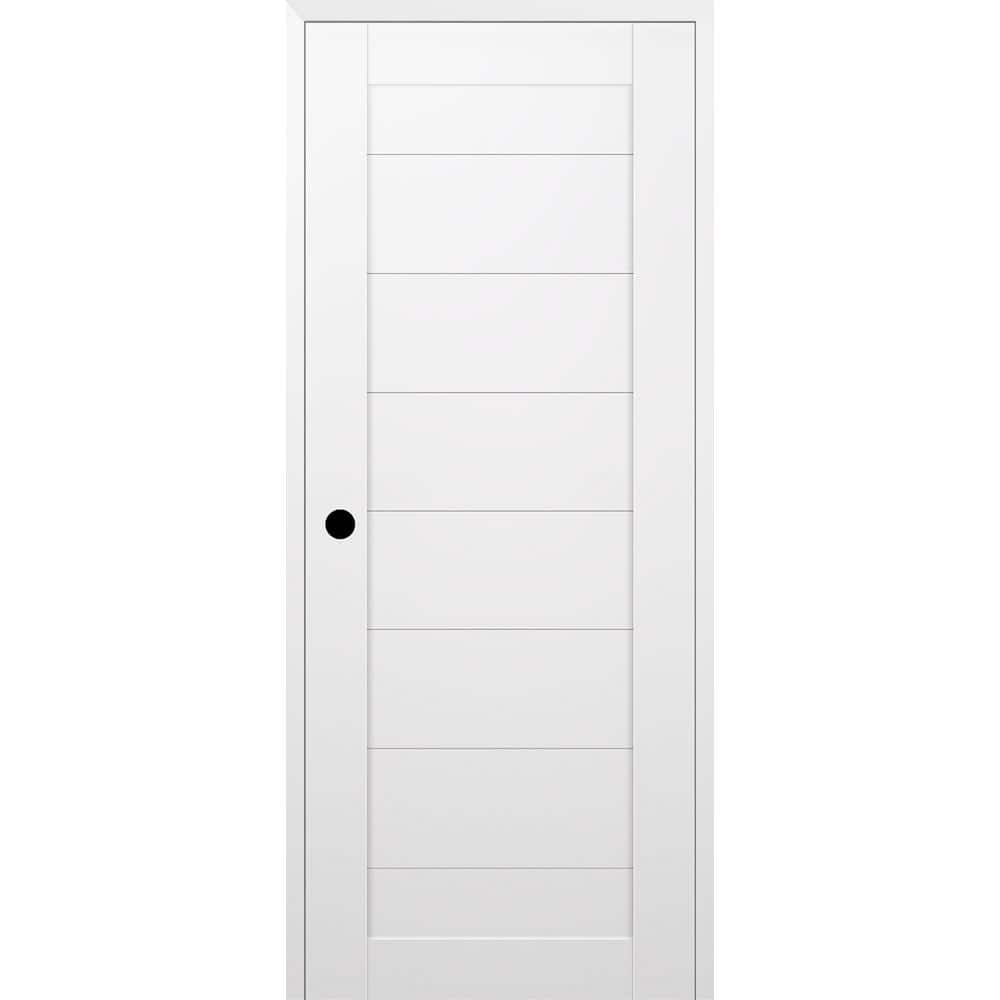 Ermi 36 in. x 84 in. Right-Hand Snow White Composite Solid Core Wood Single Prehung Interior Door price history on PriceWatchPro