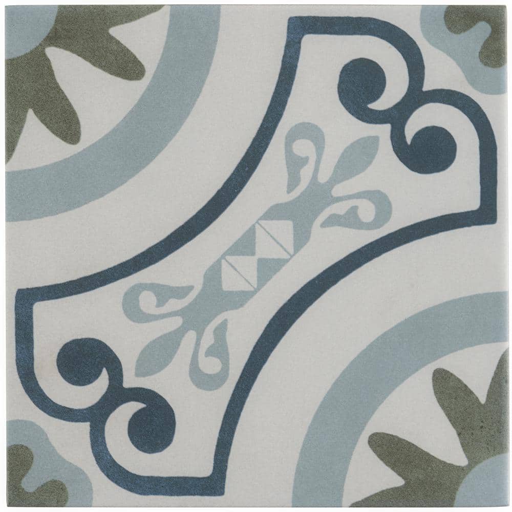 Aster Garden Square 9" x 9" Matte Porcelain Floor and Wall Tile