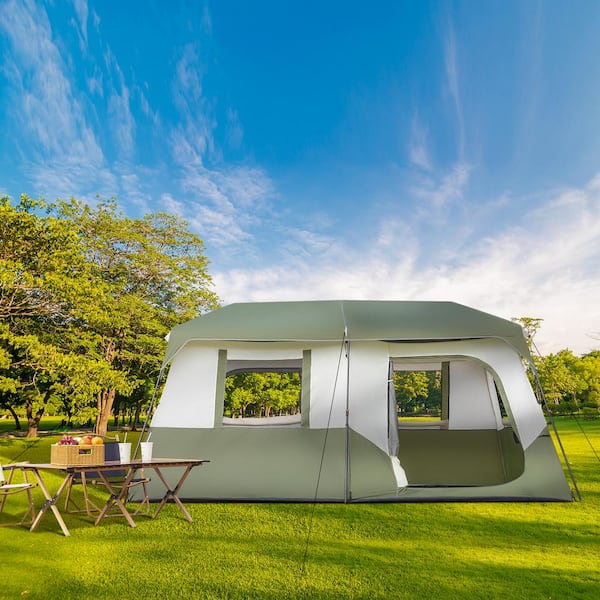 Karl home 8-Person Pop Up Automatic Iron Frame Family Camping Tent