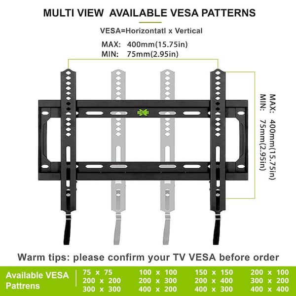 VESA Adapter Kit Extension Arms fits onto VESA 200 TV Brackets Fits VESA  300 400