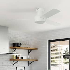 Presto 52 in. Indoor Ceiling Fan in Matte White with Wall Control Included For Bedrooms
