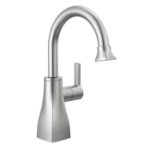Contemporary Square Single Handle Beverage Faucet in Arctic Stainless Steel
