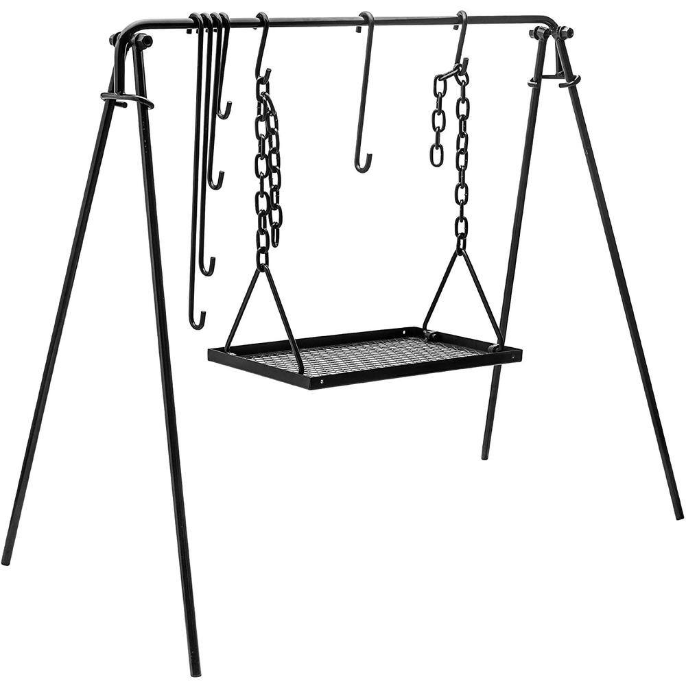 BOZTIY 16 in. Black Hooks for Dutch Oven Charcoal Grill Adjustable Hang