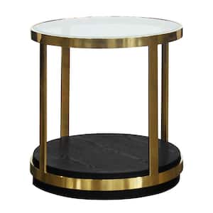 Hattie Glass Top End Table