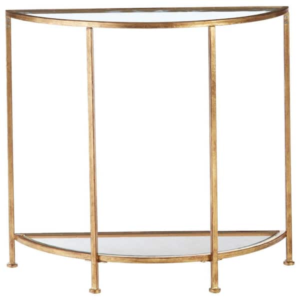Home Decorators Collection Bella Large Oval Gold Metal and Glass