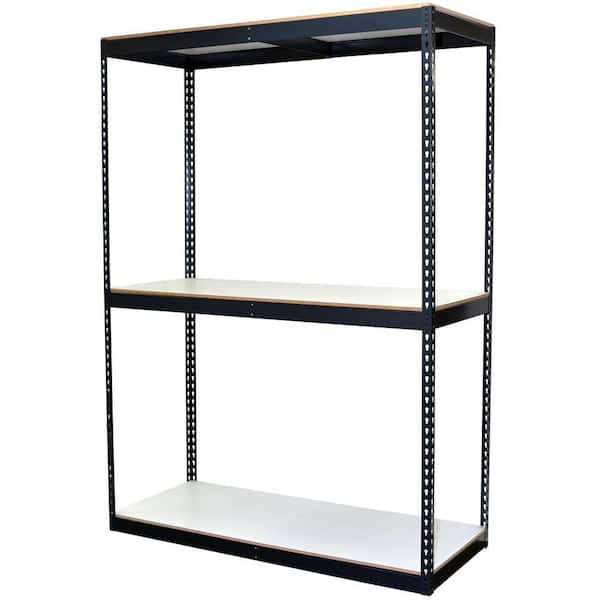 Storage Concepts Gray 3-Tier Boltless Steel Garage Storage Shelving Unit (60 in. W x 96 in. H x 24 in. D)