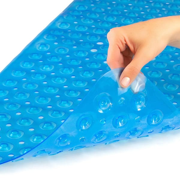 HealthSmart No-Skid Bath Mat in Light Blue 523-1740-0100 - The