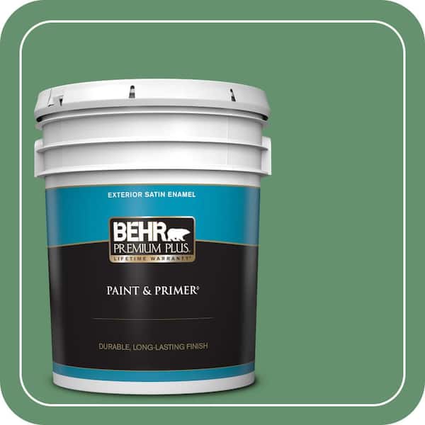 BEHR PREMIUM PLUS 5 gal. #460D-6 Manchester Satin Enamel Exterior Paint & Primer