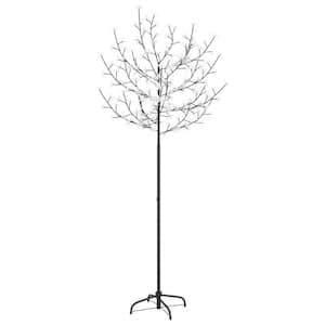 Indoor/Outdoor 70.9 in. Decorative Tree Cherry Blossom Warm White LED Lighted Garden Decor