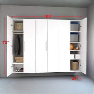3-Piece Composite Garage Storage System in White (108 in. W x 72 in. H x 20 in. D)