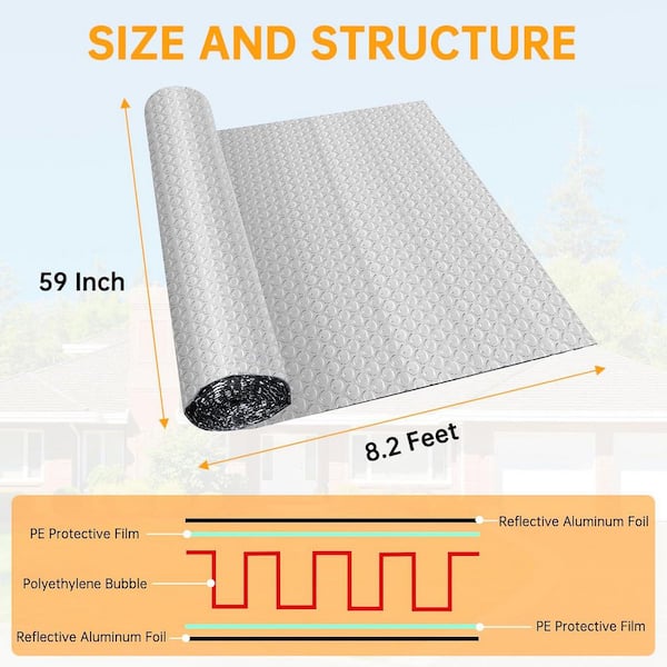Double Reflective Bubble Foil Insulation Foam Reflective Foil ...