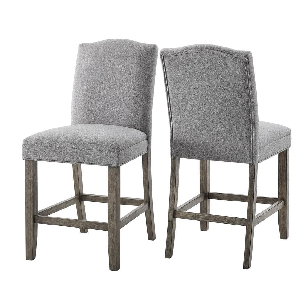 Grayson White Marble and Driftwood Counter Height Dining Set with Storage Bench