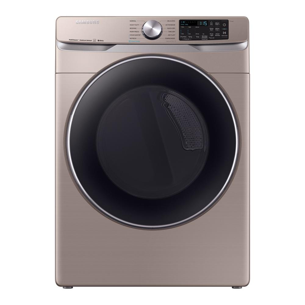 7.5 cu. ft. Smart Stackable Vented Electric Dryer with Steam Sanitize+ in Champagne