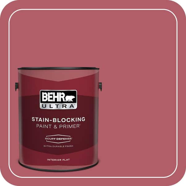 BEHR ULTRA 1 gal. #130D-5 Rhubarb Extra-Durable Flat Interior Paint & Primer