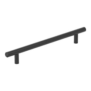 Bar Pulls Hollow 7-9/16 in. Modern Matte Black Bar Cabinet Pull