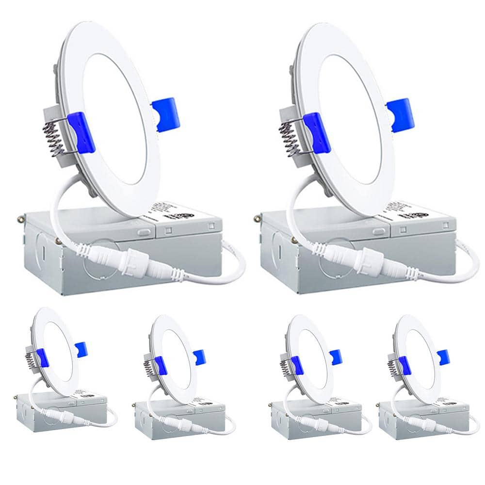 6 in. Night Light 60-Watt Equivalent Recessed LED Downlight Integrated Night Lighting Kit, ETL List 1050LM (6-Pack) price history on PriceWatchPro