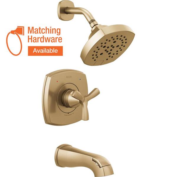 Delta Stryke 1Handle Wall Mount 5Spray Tub and Shower Faucet Trim Kit